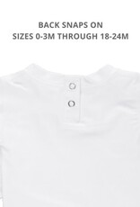 RuffleButts Long Sleeve Rash Guard White