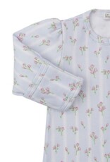 Kissy Kissy Ribbon Stripe Bouquets Footie w/Zip Blue