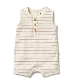 wilson + frenchy SALE Squiggle Organic Henley Growsuit