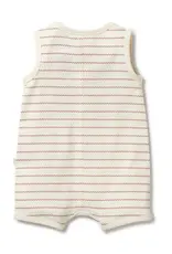 wilson + frenchy Squiggle Organic Henley Growsuit