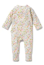 wilson + frenchy Ava Floral Organic Zipsuit w/Feet