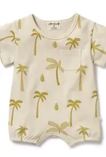 wilson + frenchy Palm Days Organic Henley Growsuit