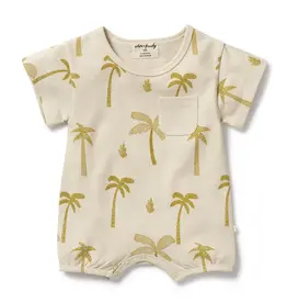 wilson + frenchy SALE Palm Days Organic Henley Growsuit