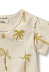 wilson + frenchy Palm Days Organic Henley Growsuit
