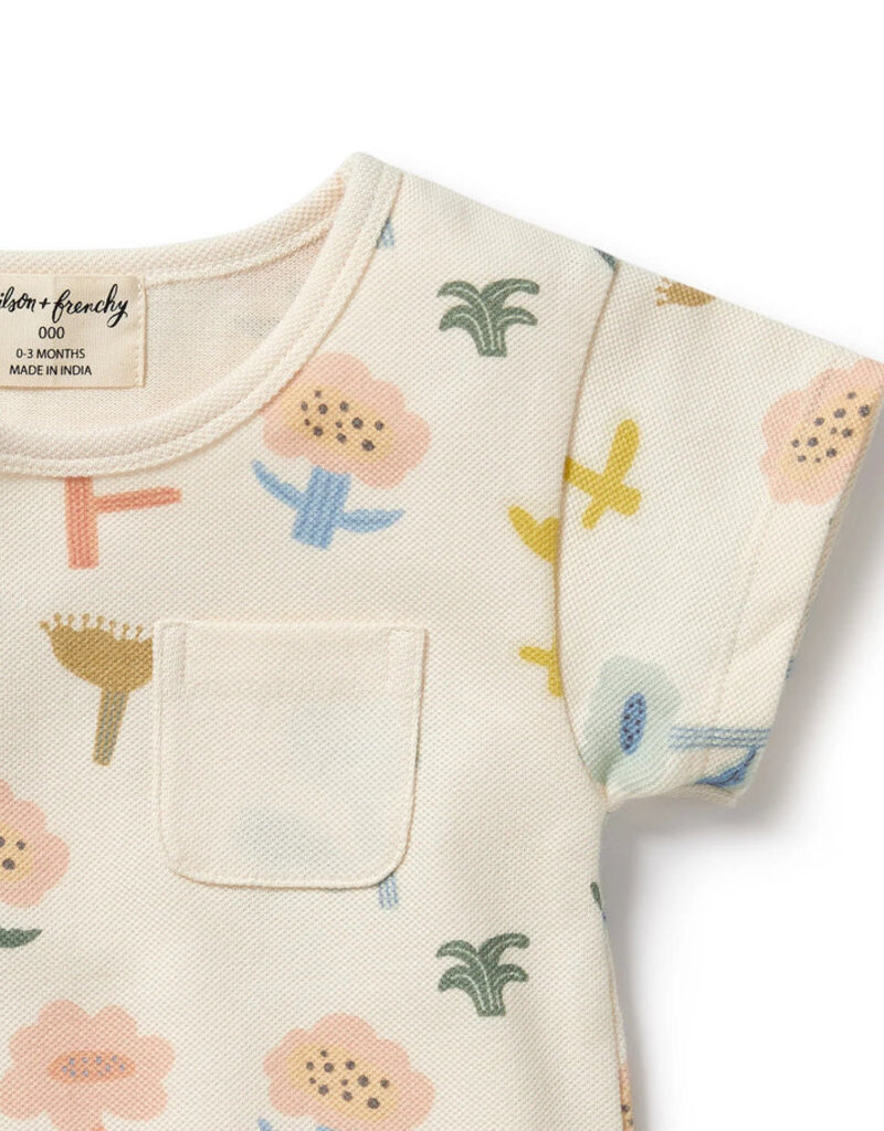 wilson + frenchy Cookie Cut Organic Growsuit