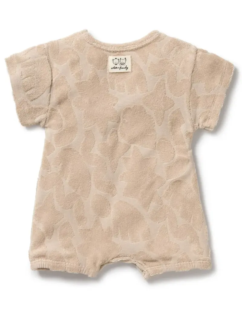 wilson + frenchy Pattern Play Organic Terry Growsuit