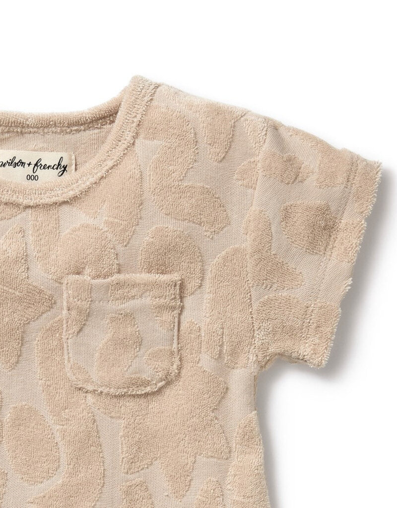 wilson + frenchy Pattern Play Organic Terry Growsuit
