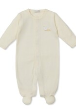 Kissy Kissy Footie w/Hand Emb w/Baby Duckling Yellow Stripe