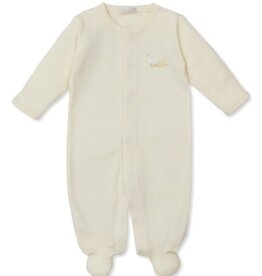 Kissy Kissy Footie w/Hand Emb w/Baby Duckling Yellow Stripe