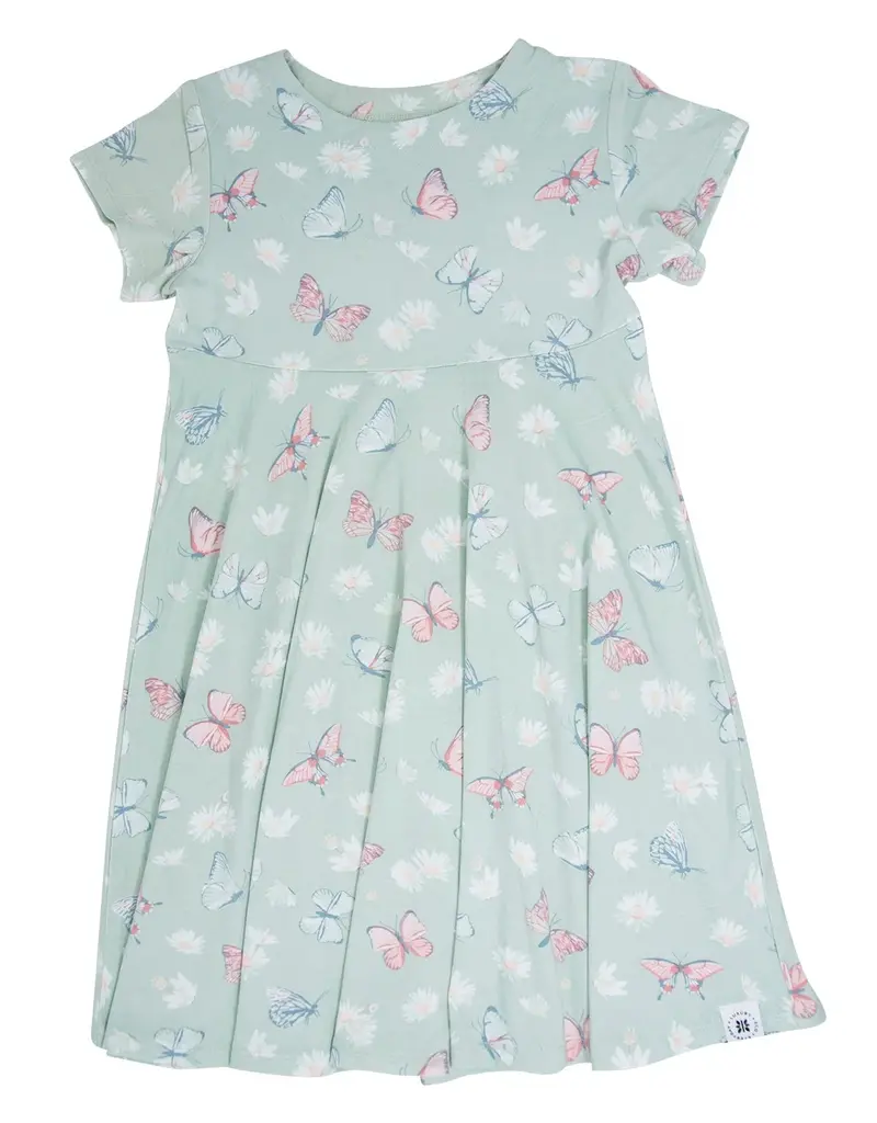 Sweet Bamboo Swirly Girl Dress Butterfly Mint