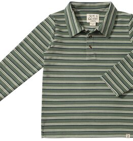 Me & Henry SALE Spencer Forest/Navy Stripe Polo