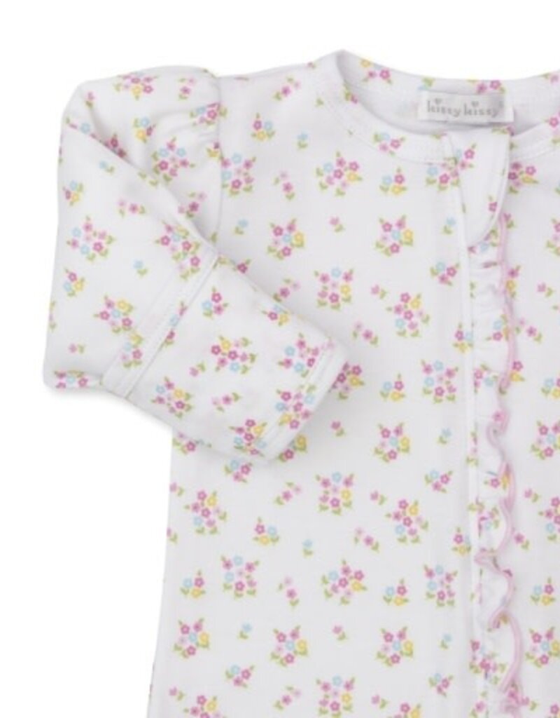 Kissy Kissy Rainbows Abloom Footie w/Zipper
