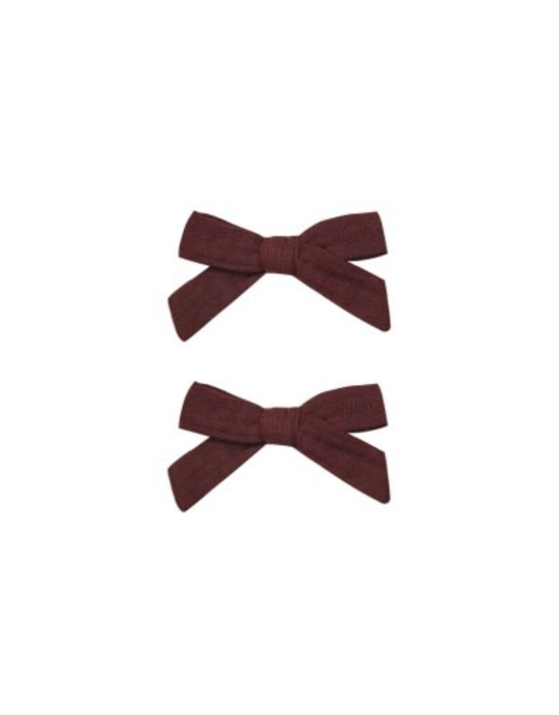 Rylee + Cru Inc. BOWS, SET OF 2 || BURGUNDY BURGUNDY