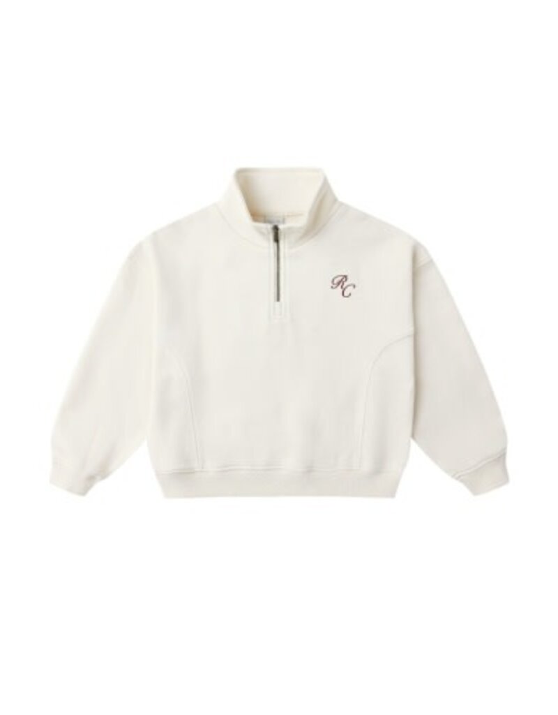 Rylee + Cru Inc. HALF ZIP SWEATSHIRT || NATURAL