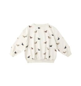 Rylee + Cru Inc. RELAXED SWEATSHIRT || DACHSHUND NATURAL