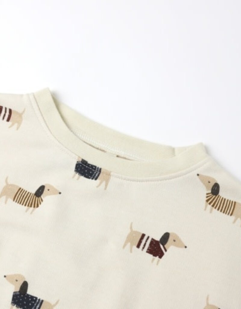Rylee + Cru Inc. RELAXED SWEATSHIRT || DACHSHUND NATURAL
