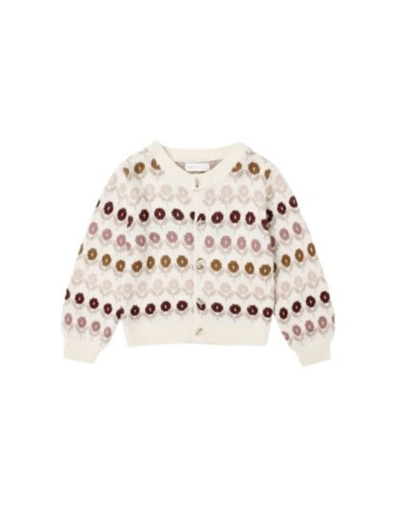 Rylee + Cru Inc. CHEYENNE CARDIGAN || FLORAL JACQUARD NATURAL