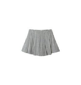 Rylee + Cru Inc. PLEATED MINI SKIRT || NAVY CHECK