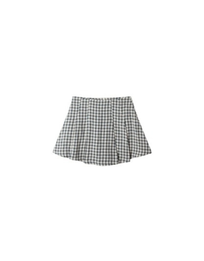 Rylee + Cru Inc. PLEATED MINI SKIRT || NAVY CHECK