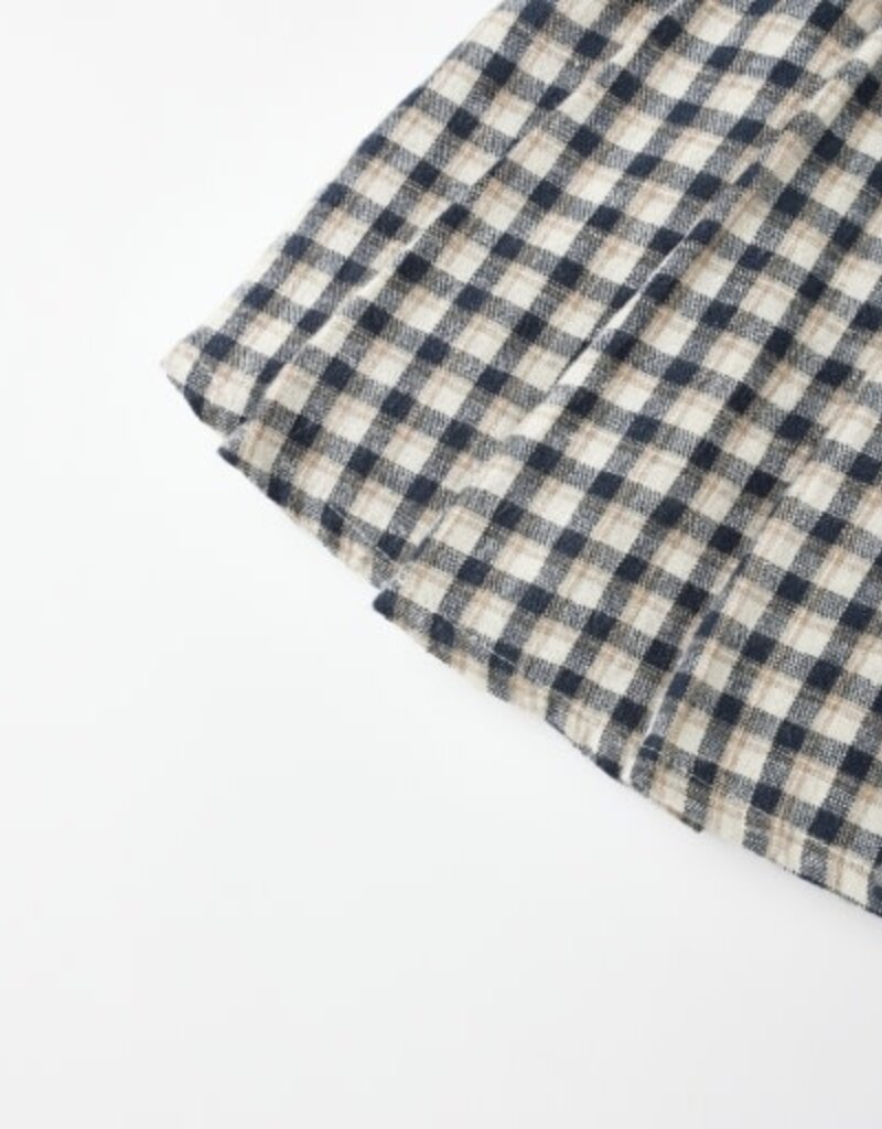 Rylee + Cru Inc. PLEATED MINI SKIRT || NAVY CHECK