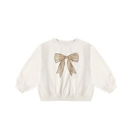 Rylee + Cru Inc. OVERSIZED SWEATSHIRT || BOW NATURAL