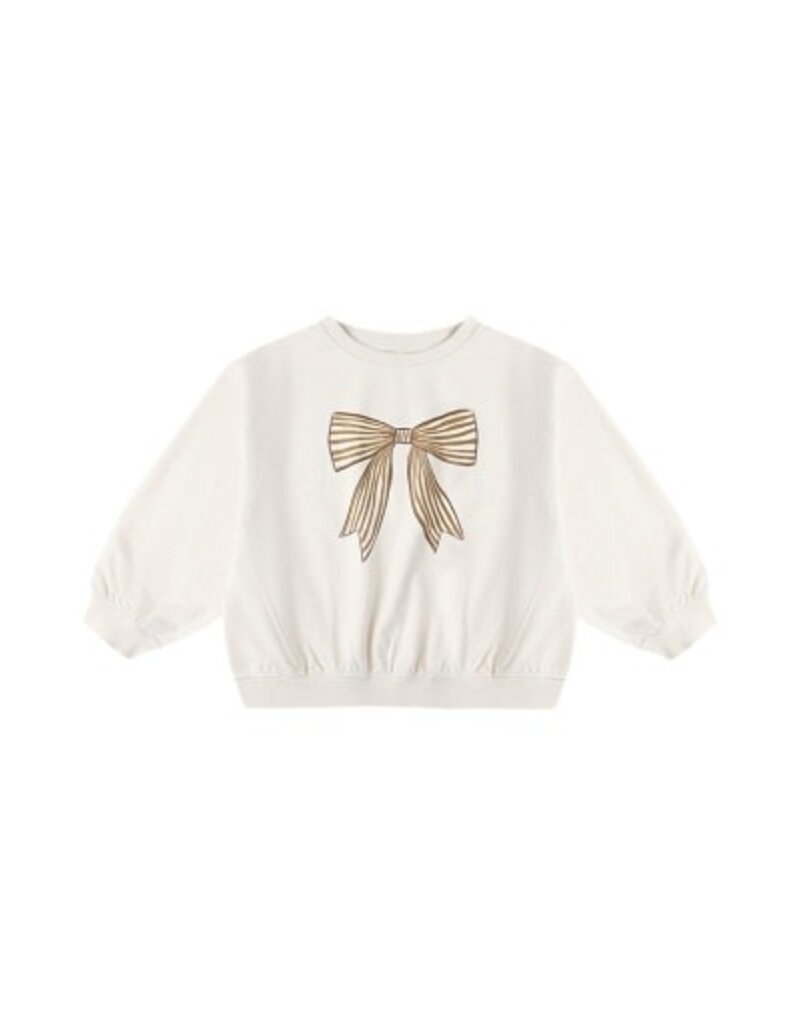 Rylee + Cru Inc. OVERSIZED SWEATSHIRT || BOW NATURAL