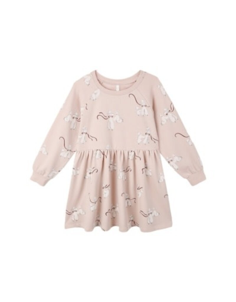 Rylee + Cru Inc. RAGLAN DRESS || POODLES BLUSH
