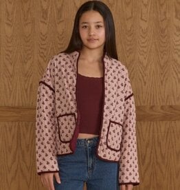 Rylee + Cru Inc. SALE QUILTED JACKET BLUSH FLEUR