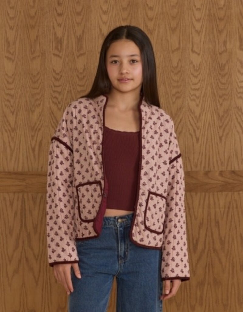Rylee + Cru Inc. QUILTED JACKET BLUSH FLEUR
