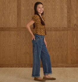 Rylee + Cru Inc. BAGGY WIDE LEG PANT INDIGO DENIM