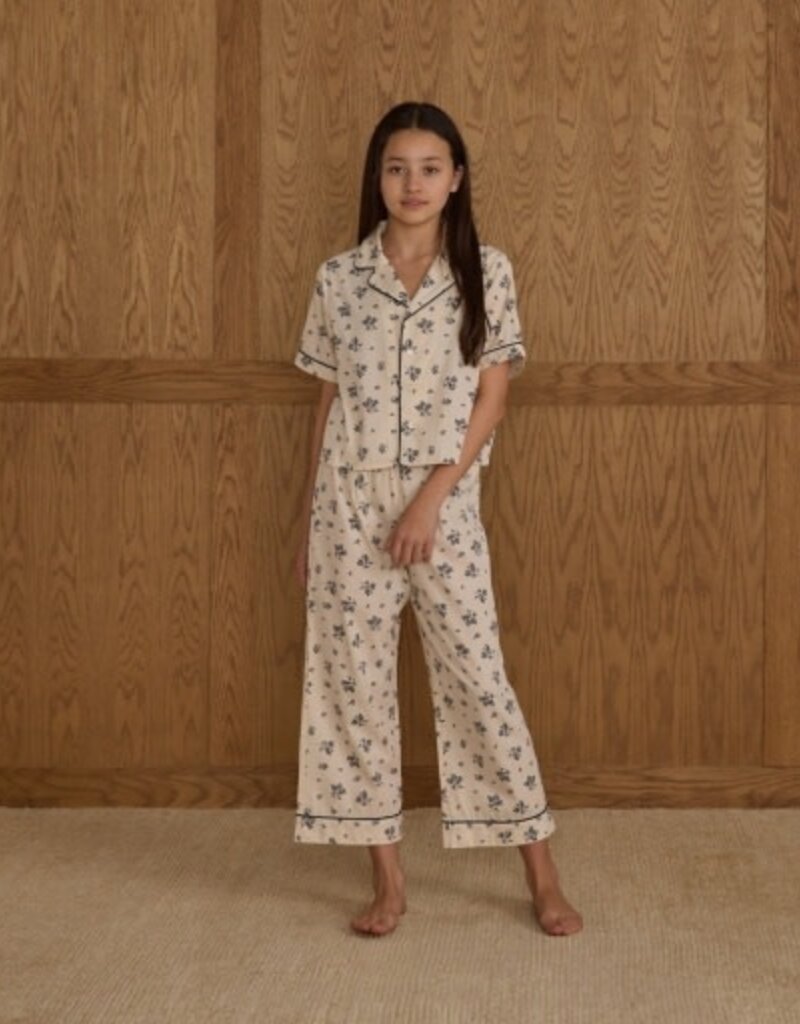 Rylee + Cru Inc. WOVEN PAJAMA SET BLUE FLORAL