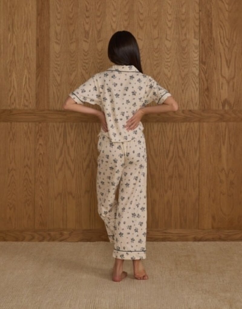 Rylee + Cru Inc. WOVEN PAJAMA SET BLUE FLORAL