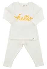 oh baby! 'HELLO' GOLDEN 2PC SET CREAM