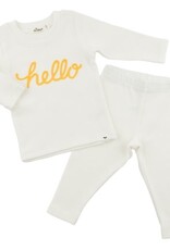 oh baby! 'HELLO' GOLDEN 2PC SET CREAM