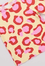 Pink Chicken bamboo pj set yellow oversized leopard