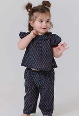 Pink Chicken baby girls dawson 2-piece set navy carnation