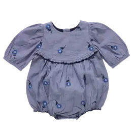 Pink Chicken SALE baby girls rowan bubble blue blossom embroidery