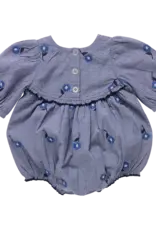Pink Chicken baby girls rowan bubble blue blossom embroidery