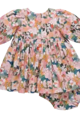Pink Chicken baby girls evelyn dress set watercolor floral