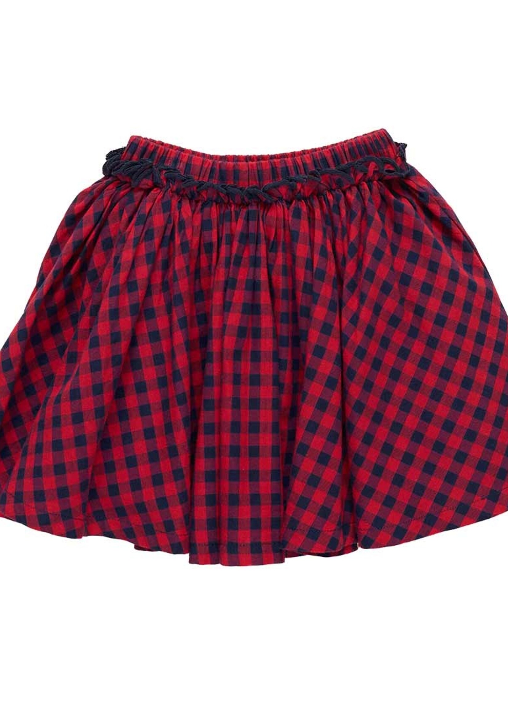 Pink Chicken gianna skirt red blue check