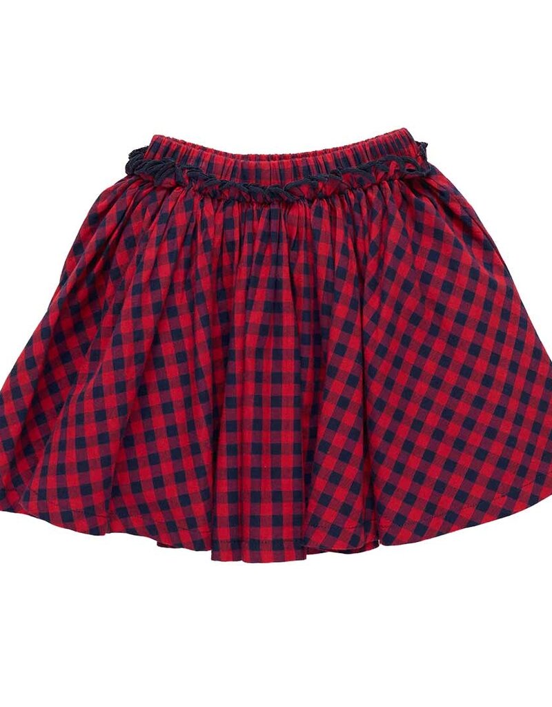 Pink Chicken gianna skirt red blue check
