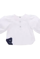 Pink Chicken dana bow top white