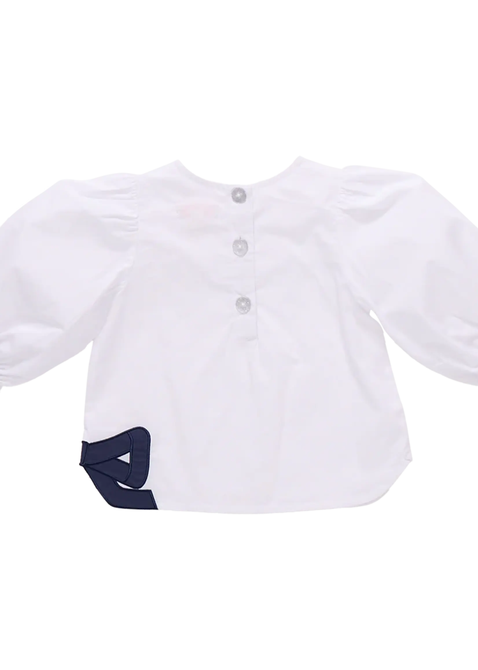 Pink Chicken dana bow top white