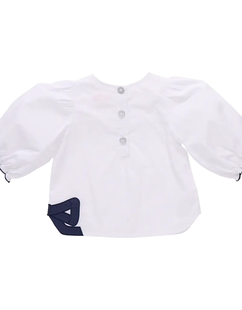 Pink Chicken dana bow top white