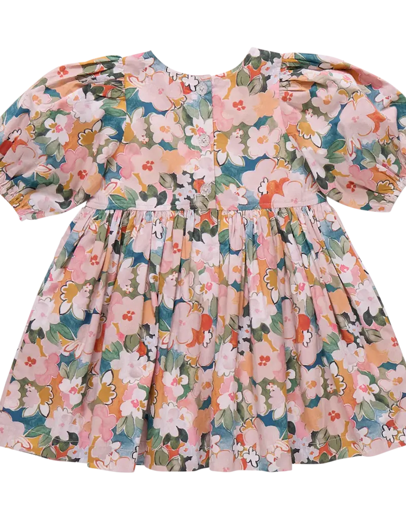 Pink Chicken evelyn dress watercolor floral