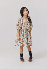Pink Chicken evelyn dress watercolor floral
