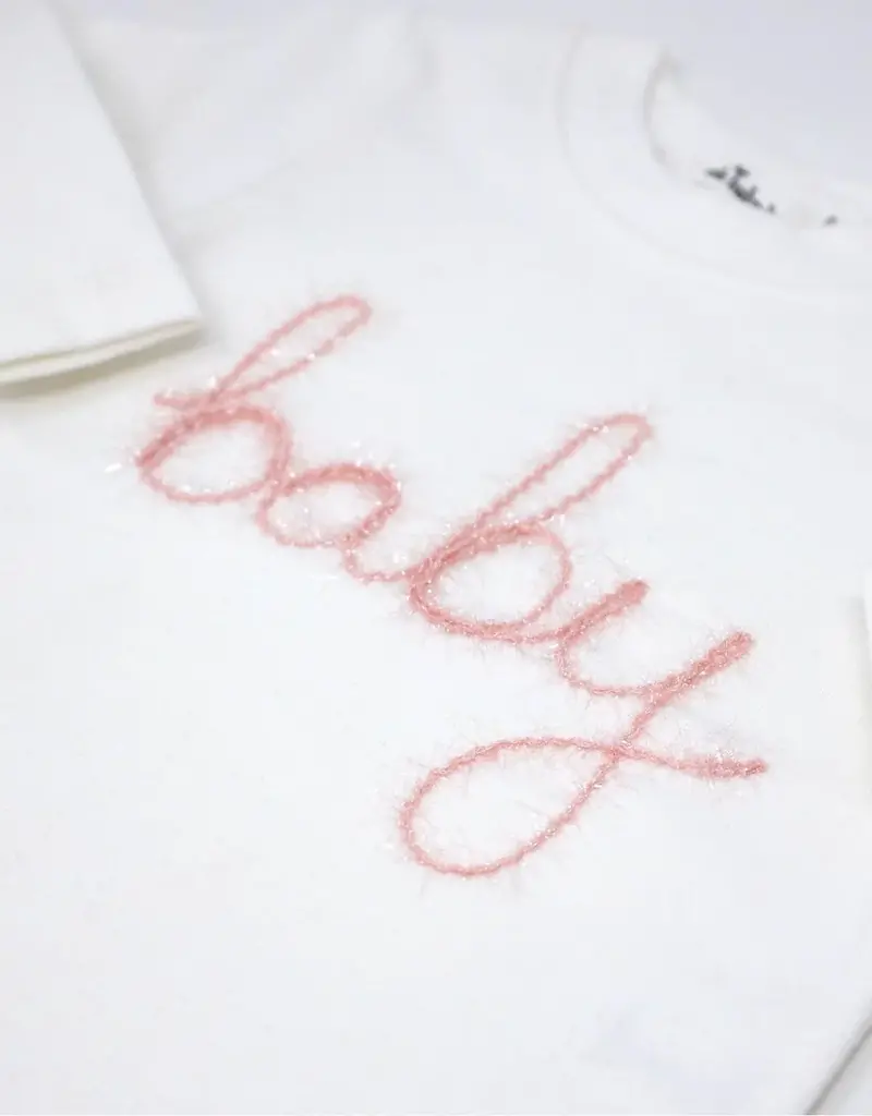 oh baby! Baby Pink Sparkle Embr 2pc Set