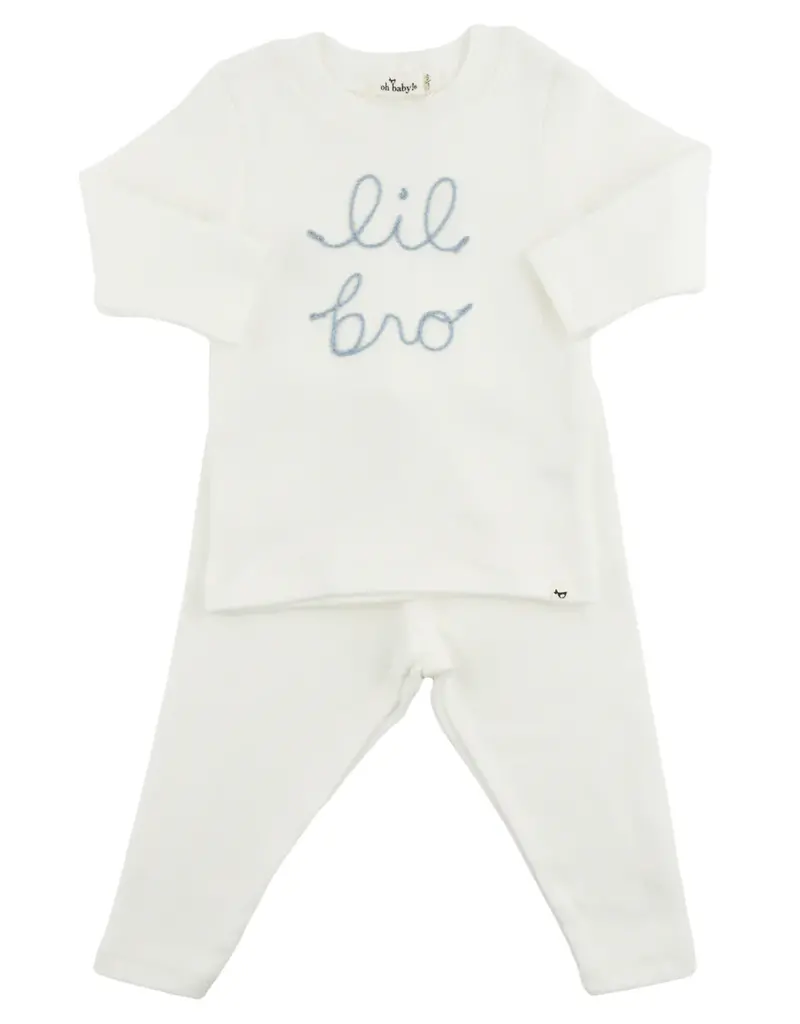 oh baby! 'LIL BRO' FOG 2PC SET CREAM