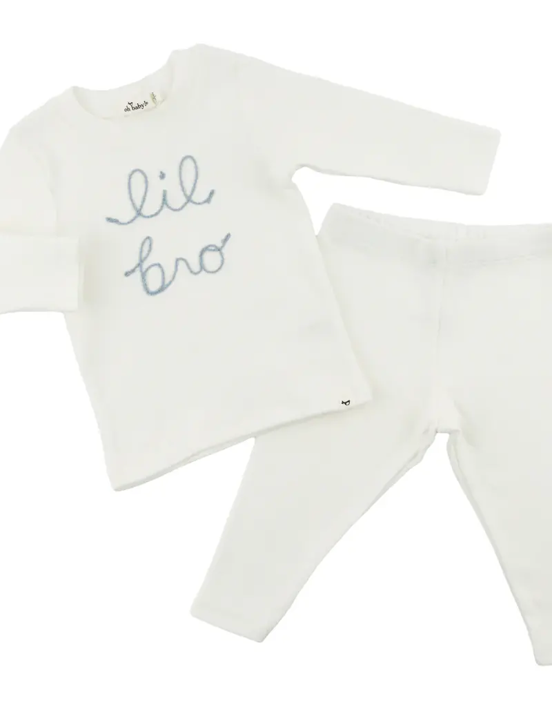oh baby! 'LIL BRO' FOG 2PC SET CREAM