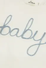 oh baby! 'BABY' FOG EMBROIDERED 2PC SET CREAM
